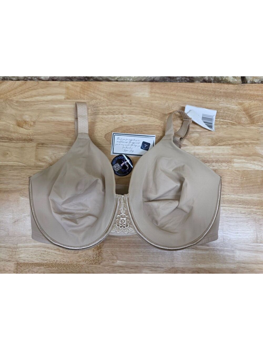 Vanity Fair Women’s Beauty Back Smoothing Minimizer Bra Damask Neutral 40DDD